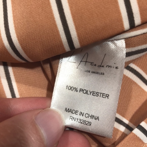 CLEARANCE L'Academie V-neck Cold Shoulder Striped Blouse - Picture 13 of 13